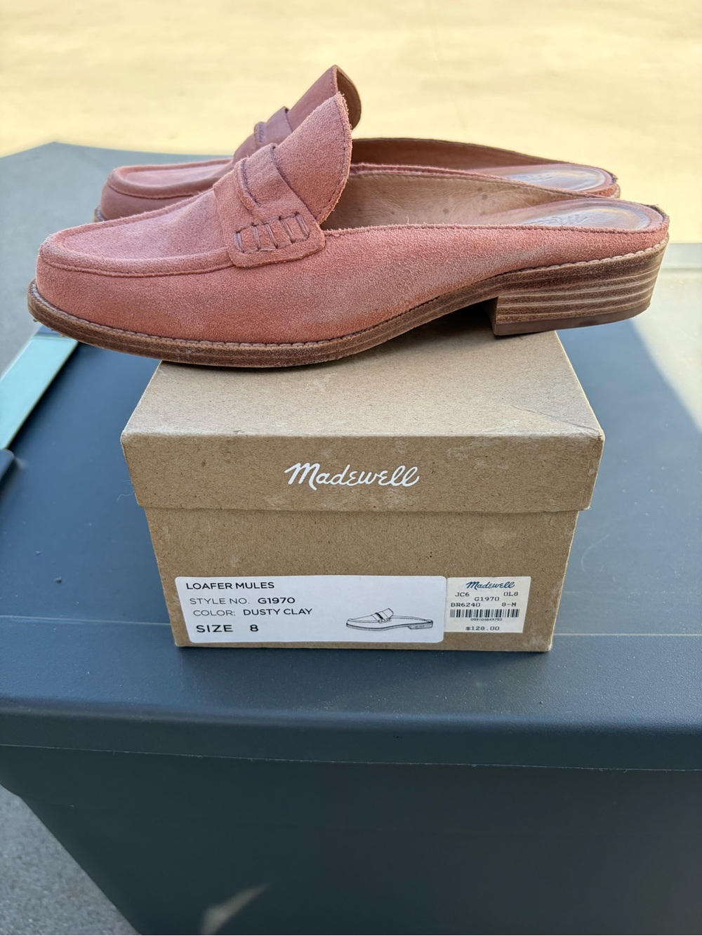 Madewell Dusty Clay Suede Loafer Mules